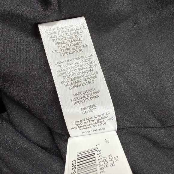 Dress The Population NWT Rory Fringe Bodycon Midi Dress Black Size XS Gatsby - Picture 11 of 12